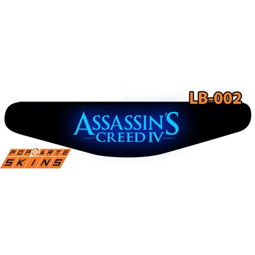 Ps4 Light Bar - Assassins Creed Black Flag Adesivo Brilhoso