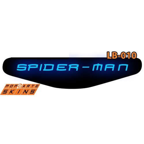 Ps4 Light Bar - Spider Man - Homem Aranha Adesivo Brilhoso