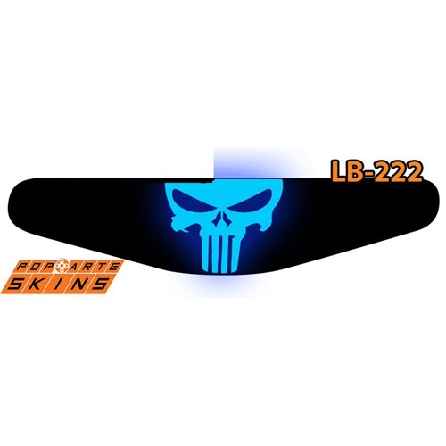 Ps4 Light Bar - The Punisher Justiceiro Adesivo Brilhoso