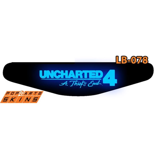 Ps4 Light Bar - Uncharted 4 Adesivo Brilhoso