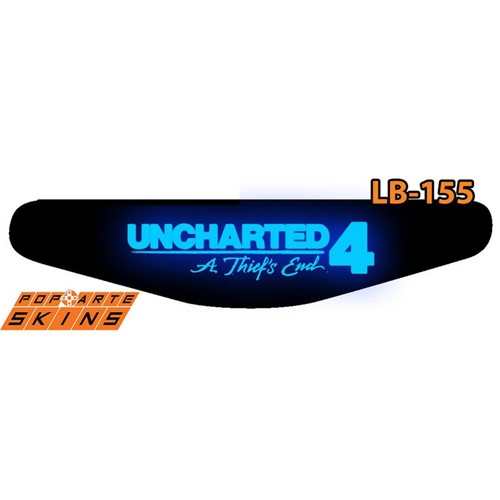 Ps4 Light Bar - Uncharted 4 Limited Edition Adesivo Brilhoso