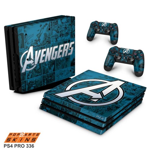 PS4 Pro Skin - Avengers Vingadores Comics Adesivo Brilhoso