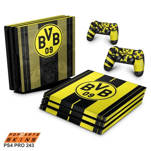 Ps4 Pro Skin - Borussia Dortmund BVB 09 Adesivo Brilhoso