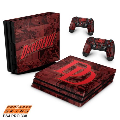 PS4 Pro Skin - Daredevil Demolidor Comics Adesivo Brilhoso