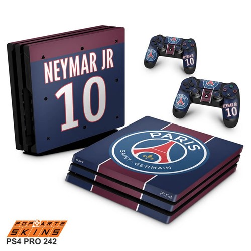 Ps4 Pro Skin - Paris Saint Germain Neymar Jr PSG Adesivo Brilhoso