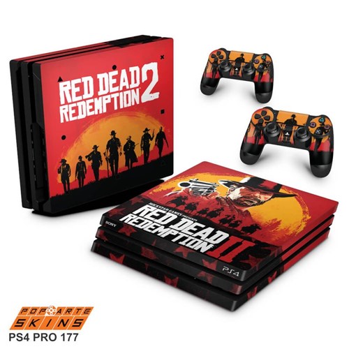 Ps4 Pro Skin - Red Dead Redemption 2 Adesivo Brilhoso