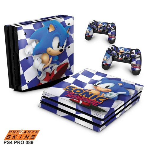 Ps4 Pro Skin - Sonic The Hedgehog Adesivo Brilhoso