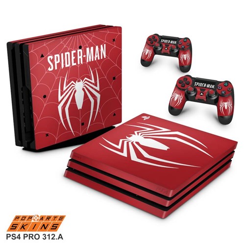Ps4 Pro Skin - Spider-man Bundle #a Adesivo Brilhoso