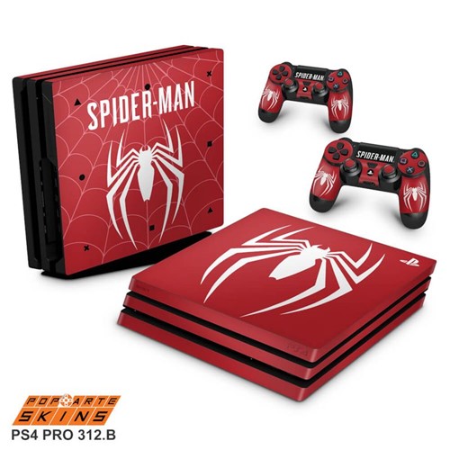 Ps4 Pro Skin - Spider-man Bundle #b Adesivo Brilhoso