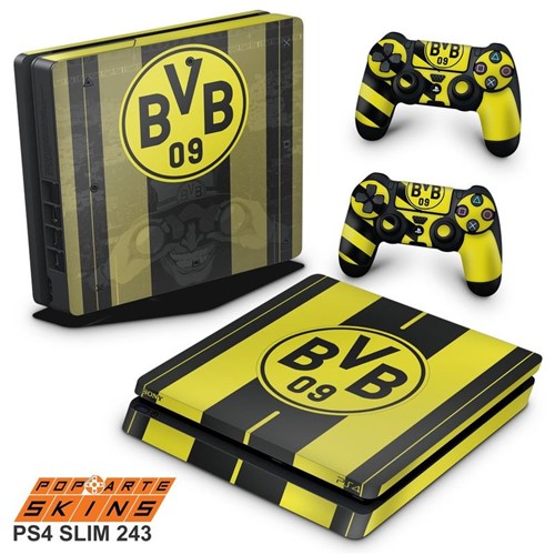 Ps4 Slim Skin - Borussia Dortmund BVB 09 Adesivo Brilhoso