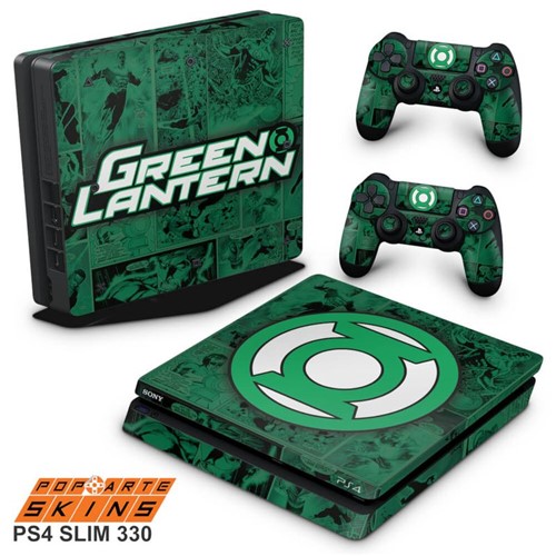 PS4 Slim Skin - Lanterna Verde Comics Adesivo Brilhoso