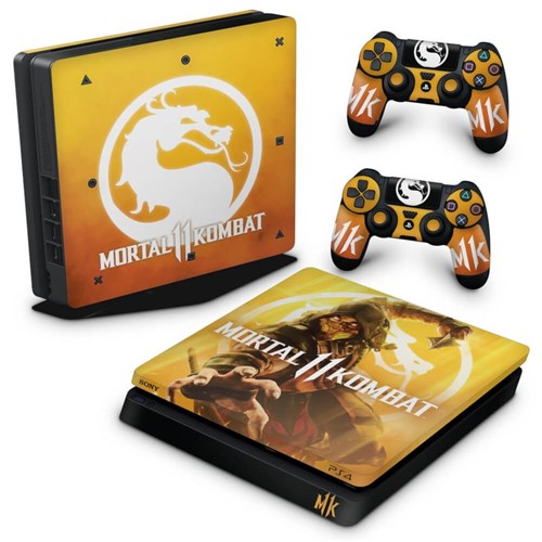 PS4 Slim Skin - Mortal Kombat 11 Adesivo Brilhoso