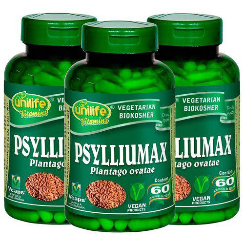 Psylliumax Psyllium Emagrecimento 60 Cápsulas 550mg Kit com 3