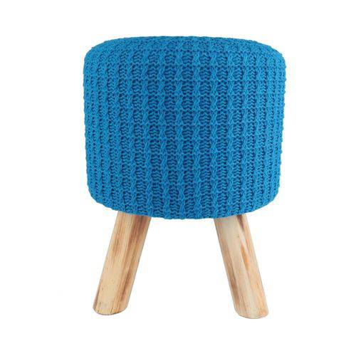 Puff Crochet Azul