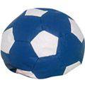 Puff Infantil Bola de Futebol - Azul Royal e Branco - Stay Puff