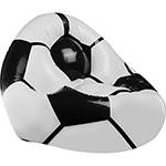 Puff Inflável Soccer Plástico Preto - 2Brasil