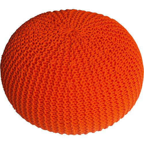 Puff Redondo Crochet Espuma Giant Ball Laranja - Urban