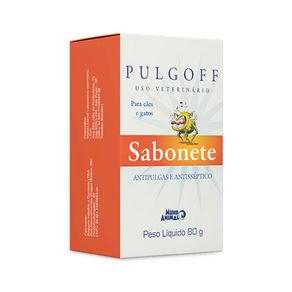 Pulgoff Sabonete Antisséptico e Antipulgas para Cães e Gatos