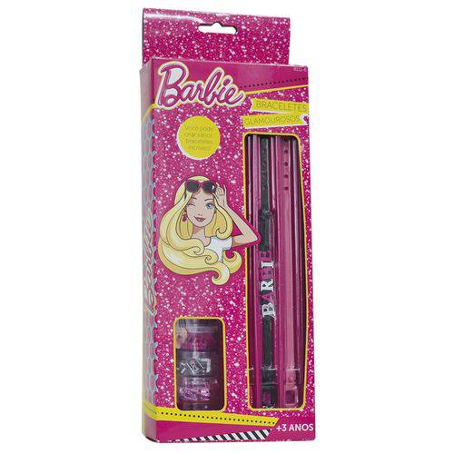 Pulseira Bracelete Infantil da Barbie Glamouroso Fun