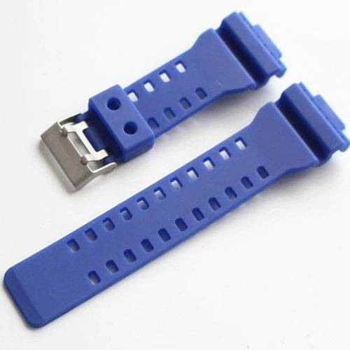 Pulseira Compatível para Relógio Cassio Ga 100 de Silicone Azul