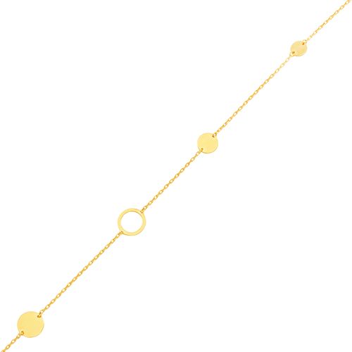 Pulseira em Ouro 18K Círculos - AU5068