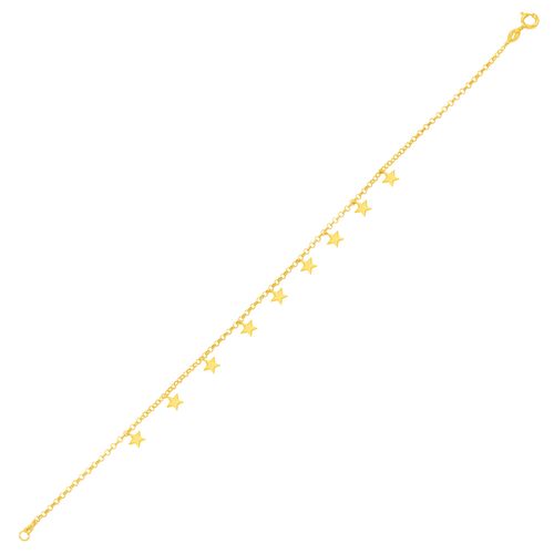 Pulseira em Ouro 18K Estrelas - AU5495