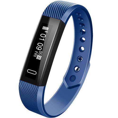 Pulseira Smartband ID115 Fitness Bracelete Bluetooth Pedômetro Monitor Calorias IP67 - Azul