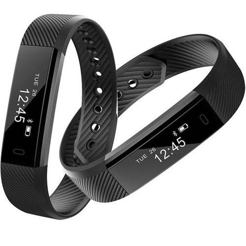 Pulseira Smartband ID115 Fitness Bracelete Bluetooth Pedômetro Monitor Calorias IP67 - Preto