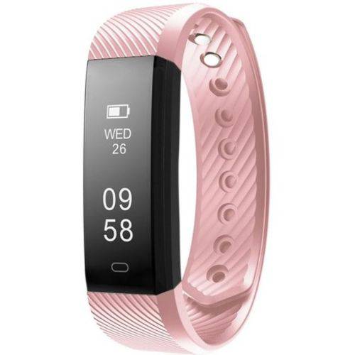 Pulseira Smartband ID115 Fitness Bracelete Bluetooth Pedômetro Monitor Calorias IP67 - Rosa