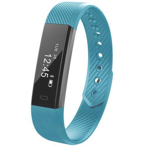 Pulseira Smartband Id115 Hr Bluetooth Pedômetro Monitor Batimentos Cardíacos Calorias Ip67 - Azul