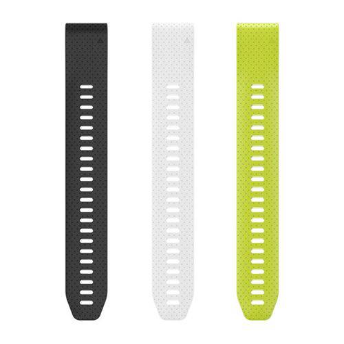 Pulseiras para Relógio QuickFit™ 20 - Branco, Preto e Amarelo