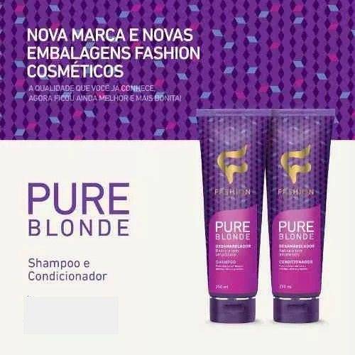 Pure Blonde Desamarelador Kit com 6 Shampoo e 6 Condicionador Fashion Cosméticos