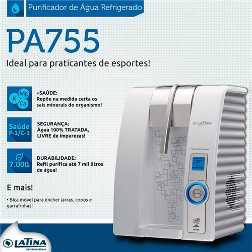 Purificador de Água Eletrônico Latina Pa755 - White