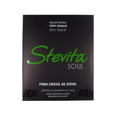 Puro Cristal de Stevia com 50 Sachês de 70mg - Stevita