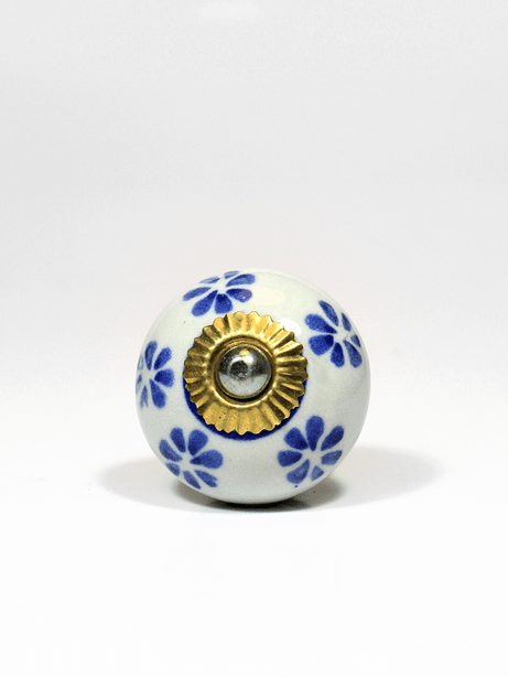 Puxador de Ceramica Nico Azul
