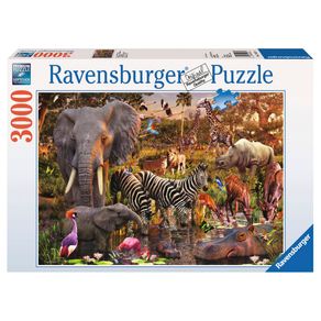 Puzzle 3000 Peças Animais Africanos - Ravensburger - Importado