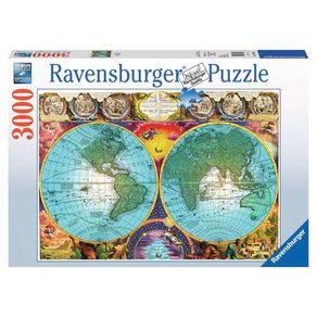 Puzzle 3000 Peças Mapa Antigo - Ravensburger - Importado