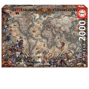 Puzzle 2000 Peças Mapa de Piratas - Educa - Importado