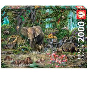 Puzzle 2000 Peças Selva Africana - Educa - Importado