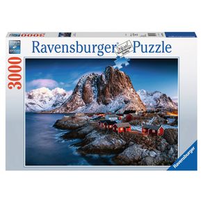 Puzzle 3000 Peças Vila Hamnoy Noruega - Ravensburger - Importado