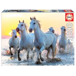 Puzzle 1000 Peças Cavalos Brancos - Educa - Importado