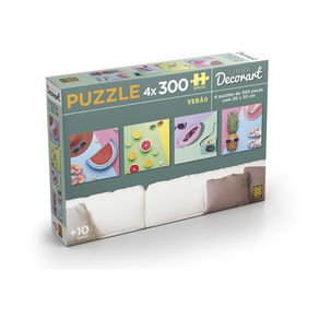 Puzzle 4 X 300 Peças Decorart Verão