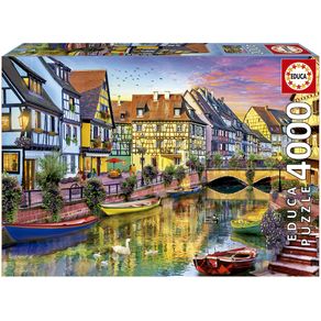 Puzzle 4000 Peças Canal de Colmar, França - Educa - Importado