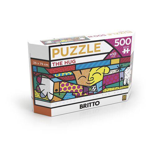 Puzzle 500 Peças Panorama Romero Britto The Hug - Grow