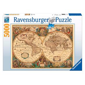Puzzle 5000 Peças Mapa do Mundo Antigo - Ravensburger - Importado