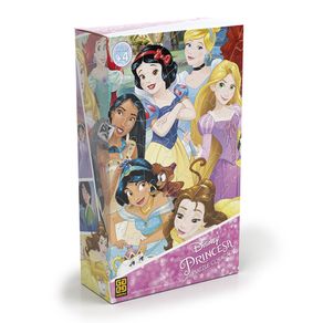Puzzle 80 Peças Coração Princesas Disney