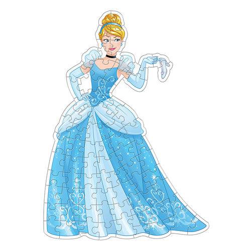 Puzzle Contorno Cinderela - Princesas Disney - Grow