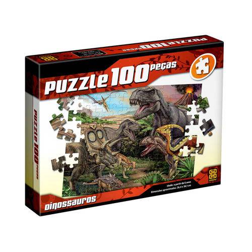 Puzzle Dinossauros - 100 Peças - Grow