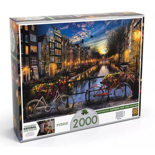 Puzzle Quebra Cabeça Verão em Amsterdã 2000 Peças Grow