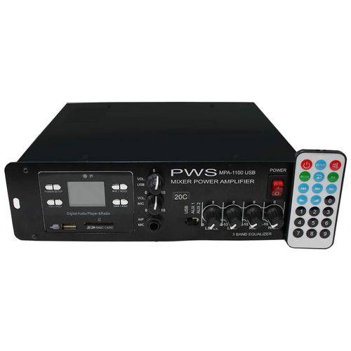 Pws - Amplificador para Som Ambiente Usb/fm 20c Mpa1100